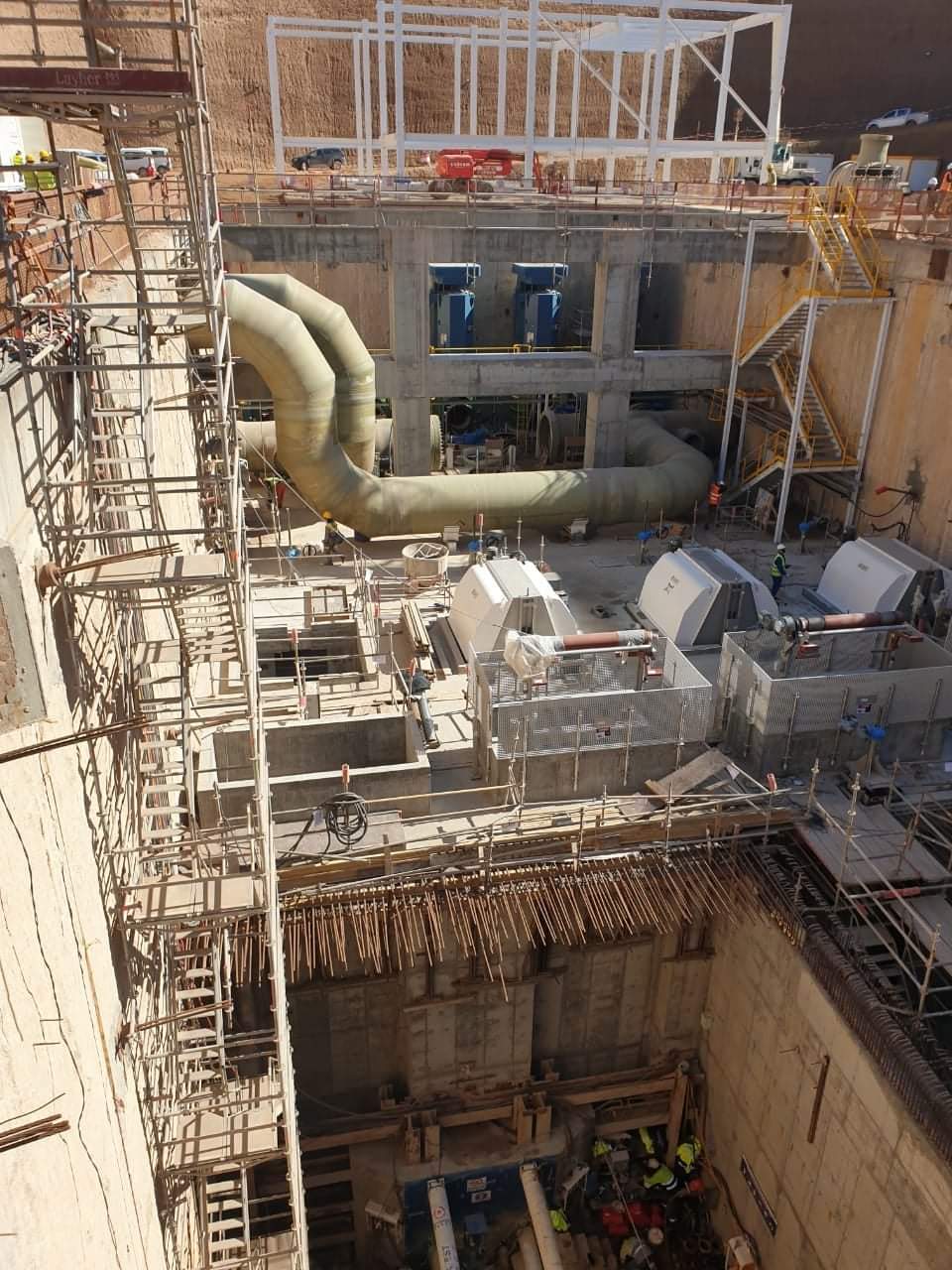 Un chantier d’une usine de dessalement d’eau de mer à Agadir