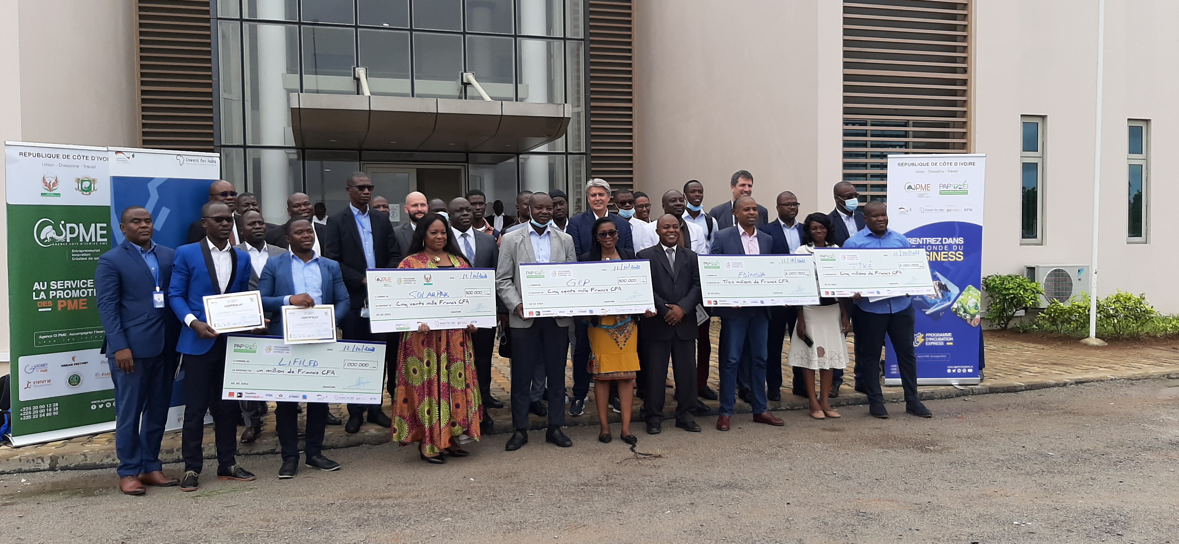 L’Agence CI PME et la GIZ appuient une dizaine de startups ivoirienne à hauteur de 10 millions de FCFA à Abidjan